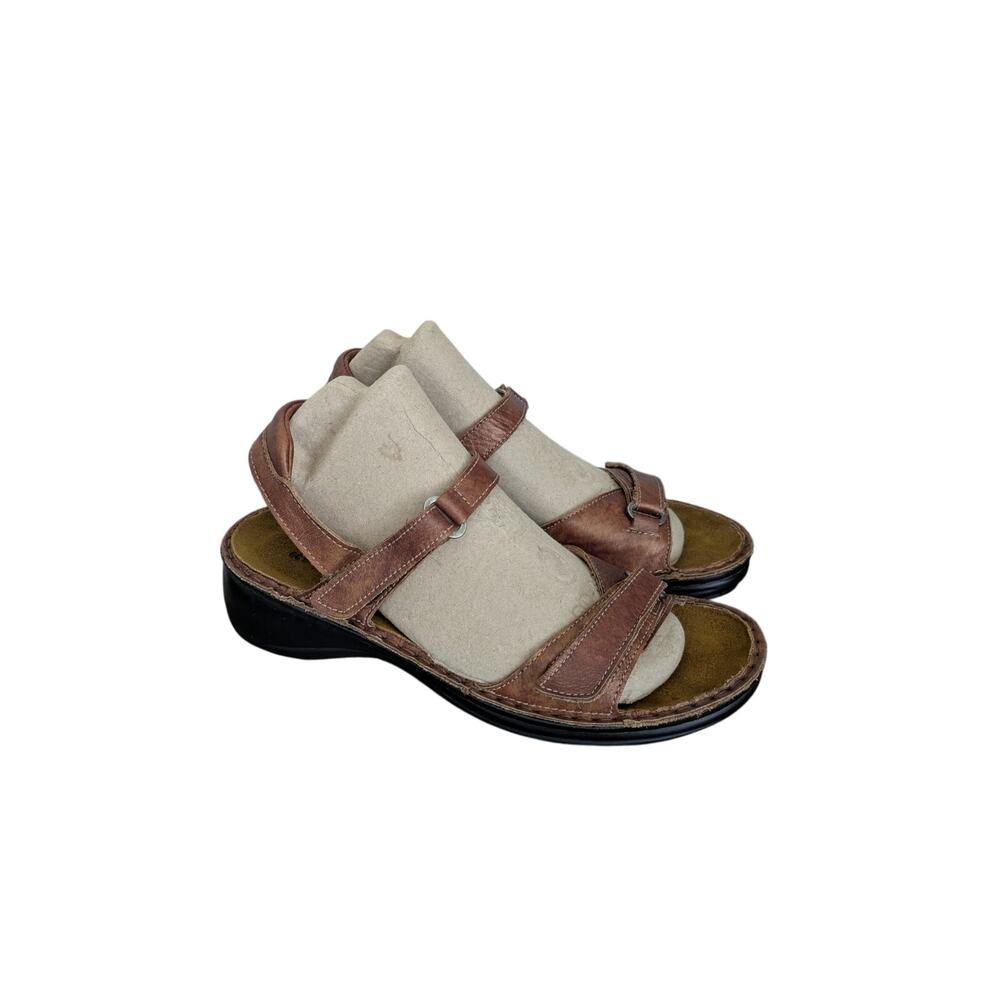 Naot Rosemary Sandals Womens 8-8.5US/39EU Golden Mocha Leather Podiatric Mature